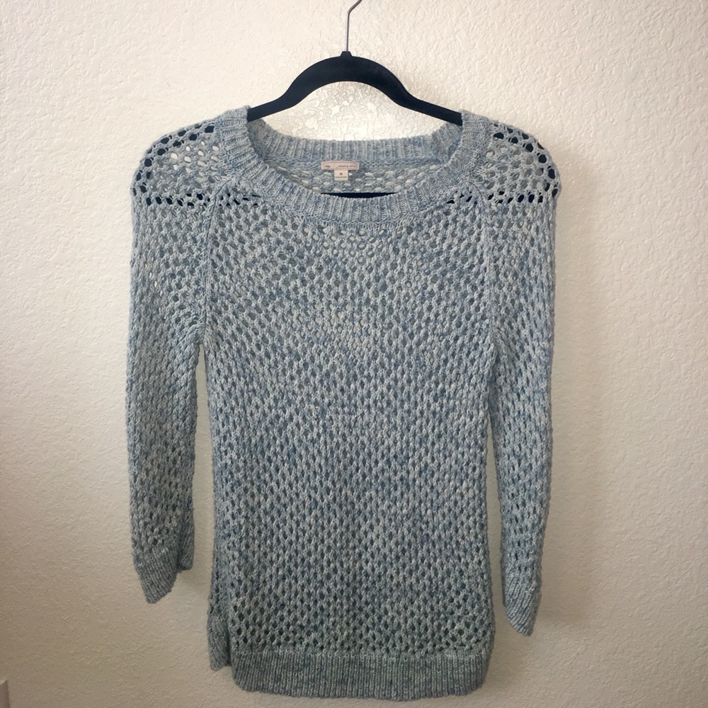 Gap light blue 3/4 sleeve sweater size: M